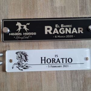 Perspex Memorial Name Board - Heart Horse™