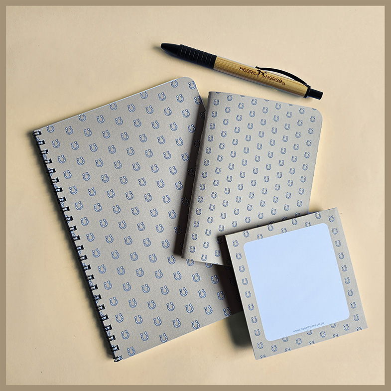 Notebook & Memo Pad Set - Heart Horse™