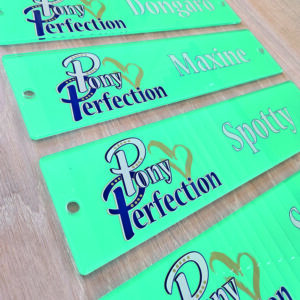 Perspex Stable Name Board - Heart Horse™